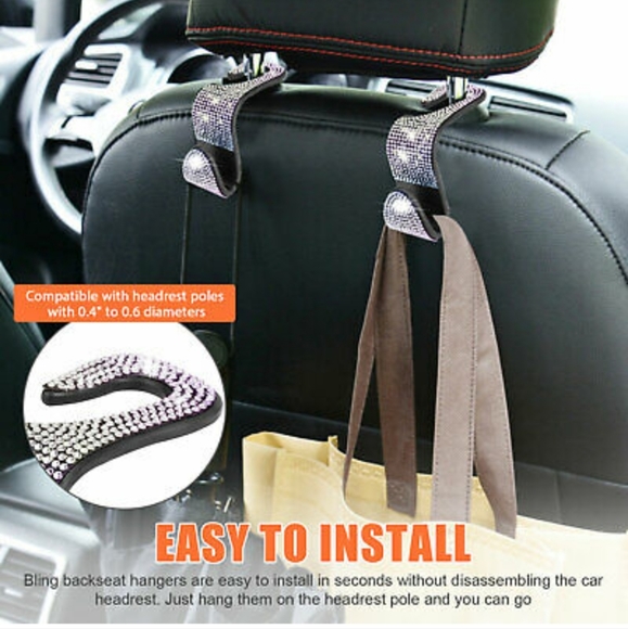 💕NWT 2pc Bling Bag Holder/Car Seat Hook Set💕 - Picture 7 of 7